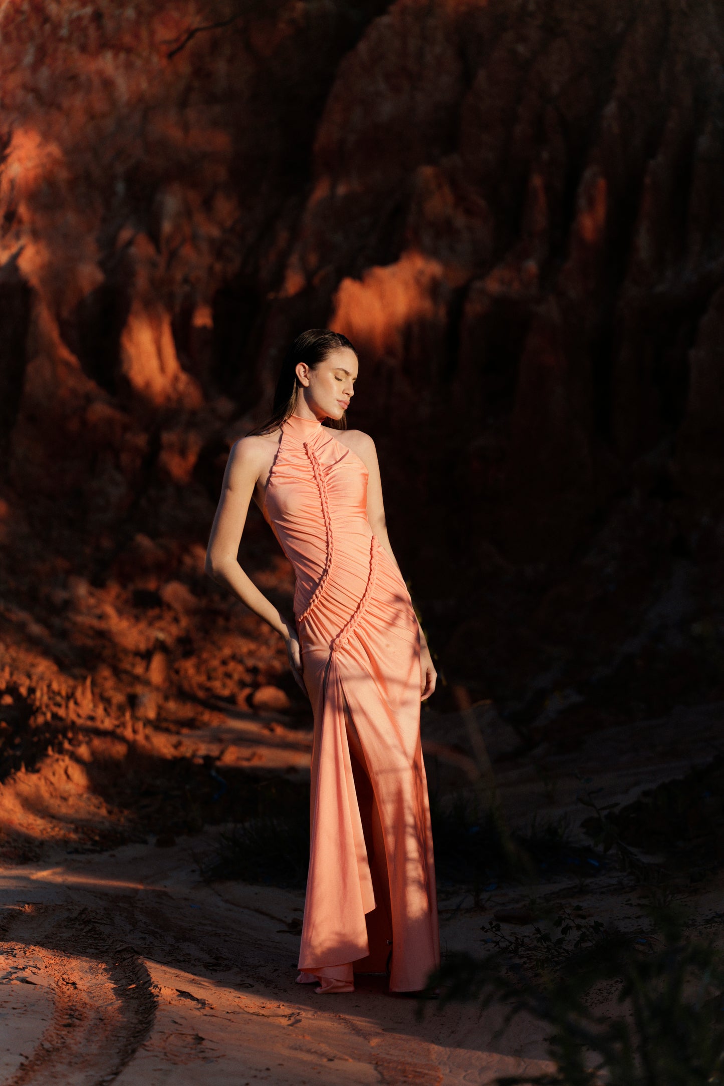 SALLY DRESS PEACH